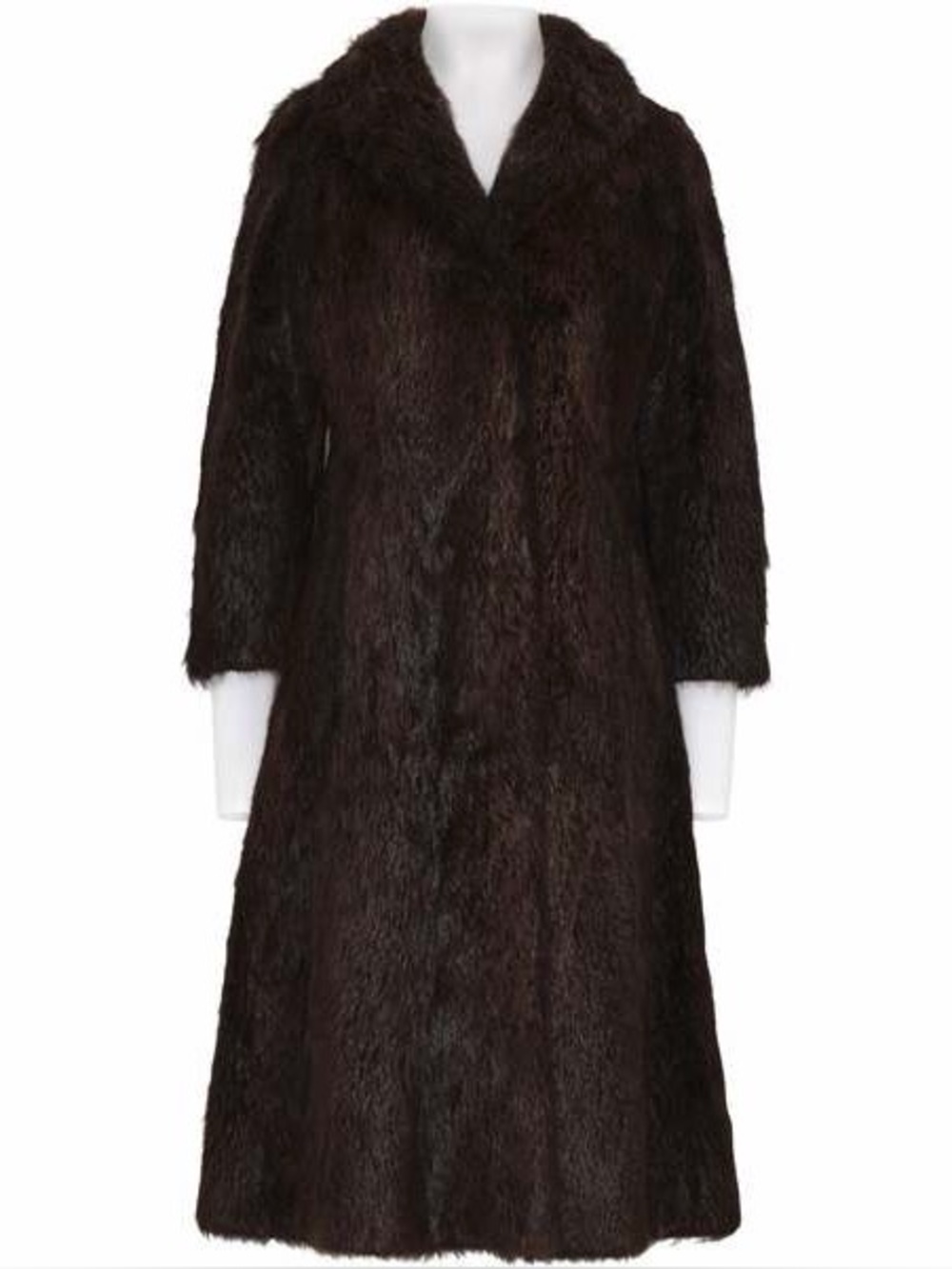 Wasa Päls Women's Brown Fur-Look Coat